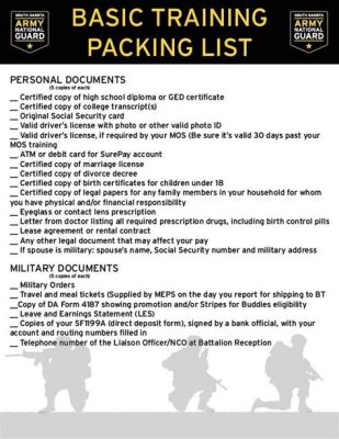 What to Bring to Army Basic Training 2023: A Comprehensive Guide With Personal Item Suggestions for a Successful Start